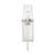 Satco 60-6678 | Rector; 1 Light; Wall Sconce; Polished Nickel Finish with Clear Seedy Glass