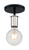 Satco | 60-7353 | Ryder 1 Light Semi-Flush Black Nickel