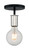 Satco | 60-7353 | Ryder 1 Light Semi-Flush Black Nickel