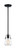 Satco | 60-7106 | Skybridge 1 Light Mini Pendant Black/Clear Glass