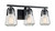 Satco | 60-7103 | Skybridge 3 Light Vanity Fixture Matte Black Finish Clear