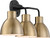 Satco | 60-6793 | Sloan 3 Light Vanity Matte Black Burnished Brass Finish
