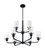 Satco | 60-7279 | Sommerset 9 Light Chandelier Fixture Matte Black Finish Clear