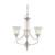 Satco | 60-4145 | Surrey 3 Light Chandelier with Frosted Glass