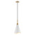 Satco | 60-7477 | Tango Large Pendant Matte White/Burnished Brass