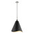 Satco | 60-7472 | Tango Small Pendant Matte Black/Polished Nickel