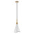 Satco | 60-7471 | Tango Small Pendant Matte White/Burnished Brass