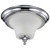 Satco 60-4271 | Teller; 2 Light; Flush Dome Fixture with Frosted Etched Glass
