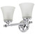 Satco 60-4262 | Teller; 2 Light; Vanity Fixture with Frosted Etched Glass