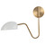 Satco | 60-7392 | Trilby 1 Light Wall Sconce Matte White Burnished Brass