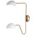 Satco | 60-7394 | Trilby 2 Light Wall Sconce Matte White Burnished Brass
