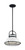 Satco 60-7084 | Upton; 1 Light; Large Pendant Fixture; Gloss White Finish with Textured Black Accents