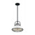 Satco 60-7084 | Upton; 1 Light; Large Pendant Fixture; Gloss White Finish with Textured Black Accents