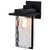 Satco 60-7356 | Vernal; 1 Light Large Wall Lantern; Matte Black with Clear Water Glass