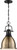 Satco 60-6753 | Watson; 1 Light; Pendant Fixture; Matte Black and Burnished Brass Finish