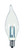 Satco | S9153 | 1W LED CA8 Clear 2700K Candelabra 120V