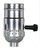 Satco | 80-1559 | On-Off Turn Knob Socket with Removable Knob Aluminum