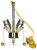 Satco | 80-1763 | Med Base 2-Light Pull Chain Cluster Polished Brass 84" SPT-1