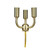 Satco | 80-1797 | 3 Light Candelabra Cluster 1/8 x 1/8 w/ 8 Ft. SPT-2 Gold Wire
