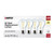 Satco | S12463 | 8W A19 LED Clear 3000K Med Base 120V 4-Pack