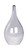 Satco | 80-2103 | Polished Tear Drop Finial Nickel Finish 1-1/2" Height