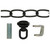 Satco | 90-1100 | Ribbed Canopy Hanger Kit Black Finish 5" D