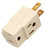 Satco | 90-1120 | Triple Cube Tap Ivory Finish Polarized 15A 125V