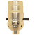 Satco | 80-1000 | On-Off Push Thru Socket Aluminum Brite Gilt Finish