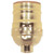Satco | 80-1010 | Short Keyless Socket Aluminum Brite Gilt Finish