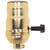 Satco | 80-1016 | Hi-Low Turn Knob Socket Aluminum Brite Gilt Finish