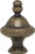 Satco | 90-1721 | Pyramid Finial 1-1/2" Height 1/4-27 Antique Brass Finish