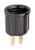Satco | 90-437 | Polarized Socket Outlet Adapter Medium Base 660W 125V Brown F
