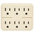 Satco | 90-2630 | 6 Outlet Grounded Adapter Ivory Finish 15A-125V 1875W