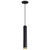 Satco | 62-818 | Century 12W 16" LED Pendant Matte Black and Brushed Brass