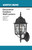 Satco | 60-3489 | Banyan 1 Light 17 in. Outdoor Wall Clear Water Glass