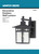 Satco | 60-3493 | Cove Neck 1 Light 12 in. Outdoor Lantern Clear Seed Glass