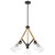 Satco | 60-7685 | Starlight 5 Light Chandelier Medium Base 60 Watt Matte Black Finish