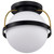Satco | 60-7770 | Lakeshore 1 Light Small Flush Matte Black & Natural Brass