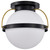 Satco | 60-7772 | Lakeshore 1 Light Large Flush Matte Black & Natural Brass