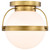 Satco | 60-7780 | Lakeshore 1 Light Small Flush Natural Brass