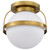 Satco | 60-7780 | Lakeshore 1 Light Small Flush Natural Brass