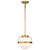 Satco | 60-7783 | Lakeshore Small Pendant Natural Brass Finish/White Opal Glass