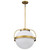 Satco | 60-7785 | Lakeshore Large Pendant Natural Brass Finish/White Opal Glass