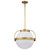 Satco | 60-7785 | Lakeshore Large Pendant Natural Brass Finish/White Opal Glass