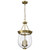 Satco | 60-7801 | Boliver 3 Light Pendant 11"es/Vintage Brass Finish/Clear
