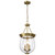 Satco | 60-7801 | Boliver 3 Light Pendant 11"es/Vintage Brass Finish/Clear
