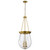 Satco | 60-7804 | Boliver 3 Light Pendant 14"es/Vintage Brass Finish/Clear