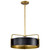 Satco | 60-7843 | Altos 4 Light Medium Pendant Matte Black/Natural Brass