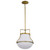Satco | 60-7863 | Valdora 1 Light Pendant 14" Natural Brass White Opal