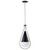 Satco | 60-7913 | Admiral 1 Light Pendant 10" Matte Black/Brushed Nickel White Opal Glass